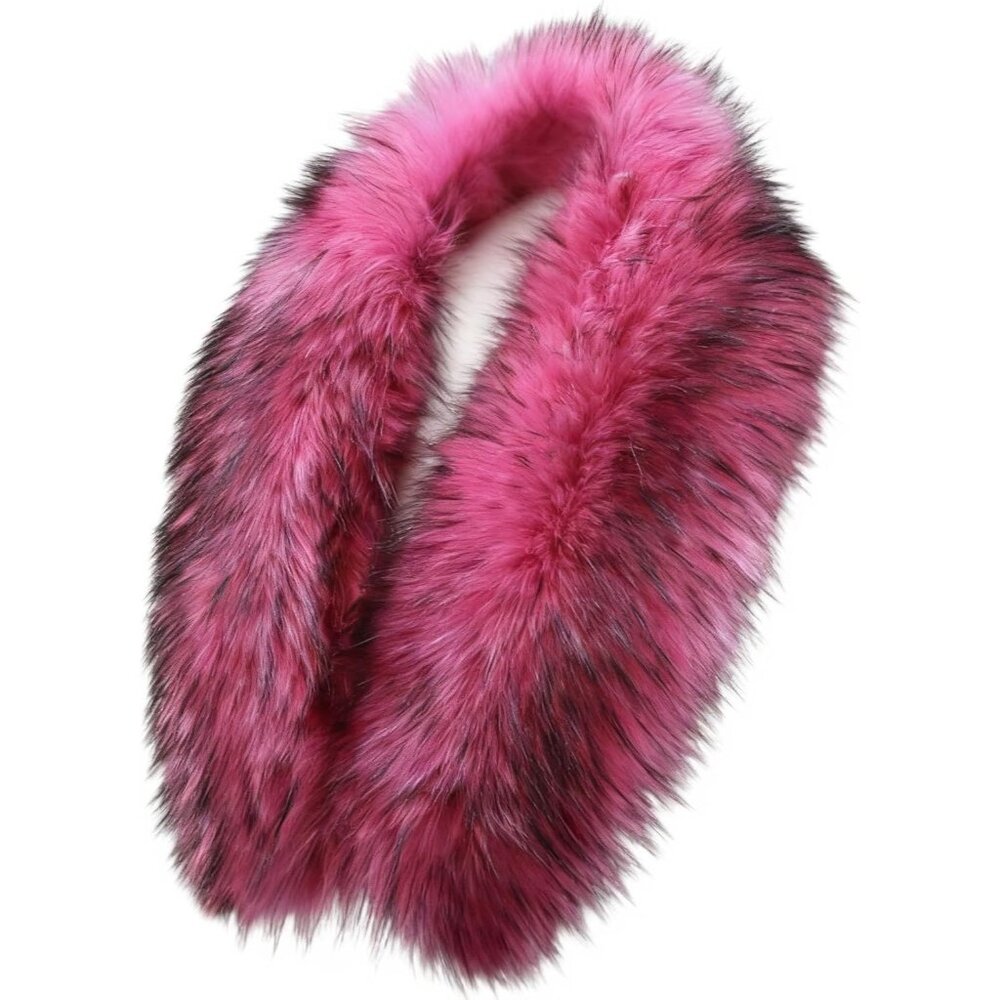 Faux Fur Collar Scarf Soft Winter Neck Wrap Lining Warm Elegant Coats Shawl Imit